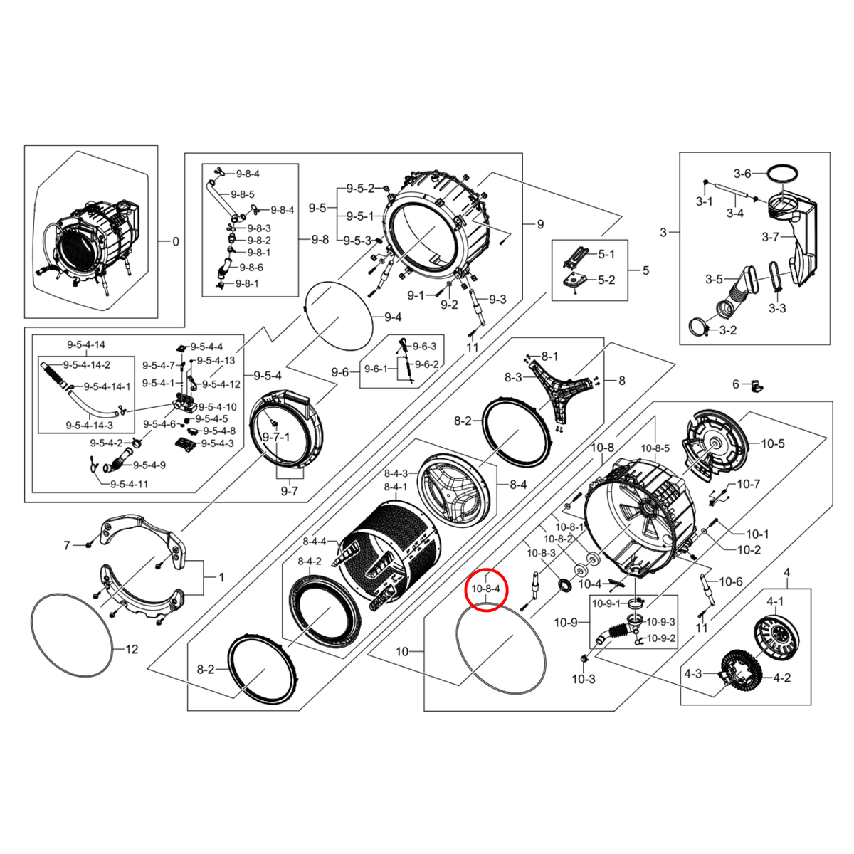 DC69-00804A Samsung Front Load Washing Machine Tub Seal