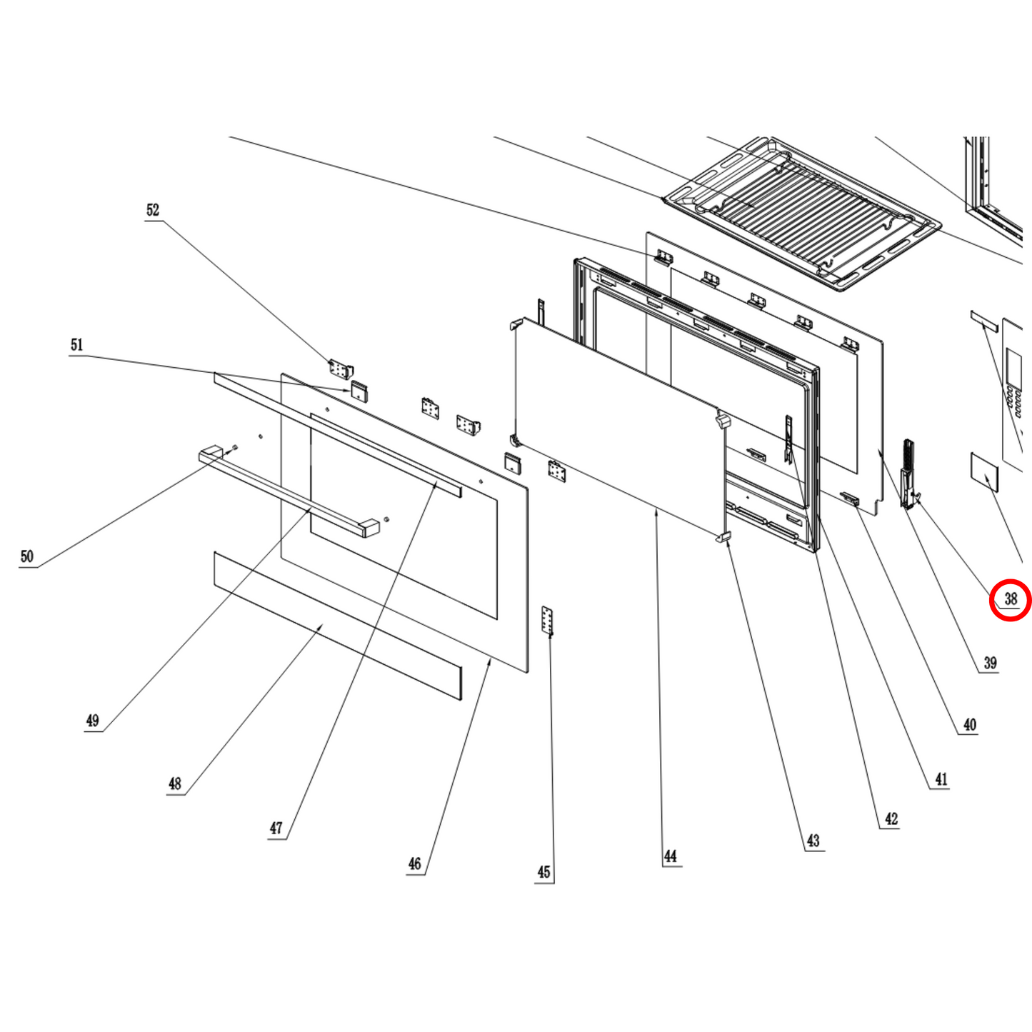 30400600008 Technika Oven Hinge (Pair) - SE361, 33180011, PA210040006