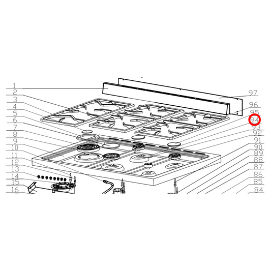 30403000038 Belling, Technika Oven Stove Small Burner Cap