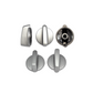 4055980306 Electrolux, Westinghouse Cooktop Knob Pack Of 5 Silver - 305382105K