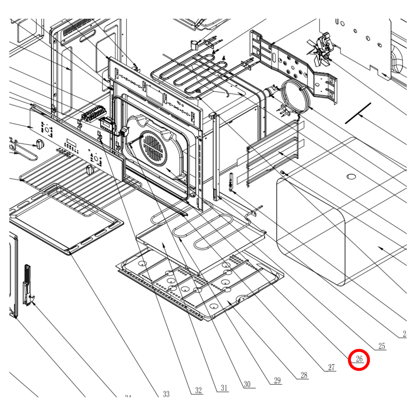 33803001 Baumatic, Euromaid, Technika Oven Door Seal