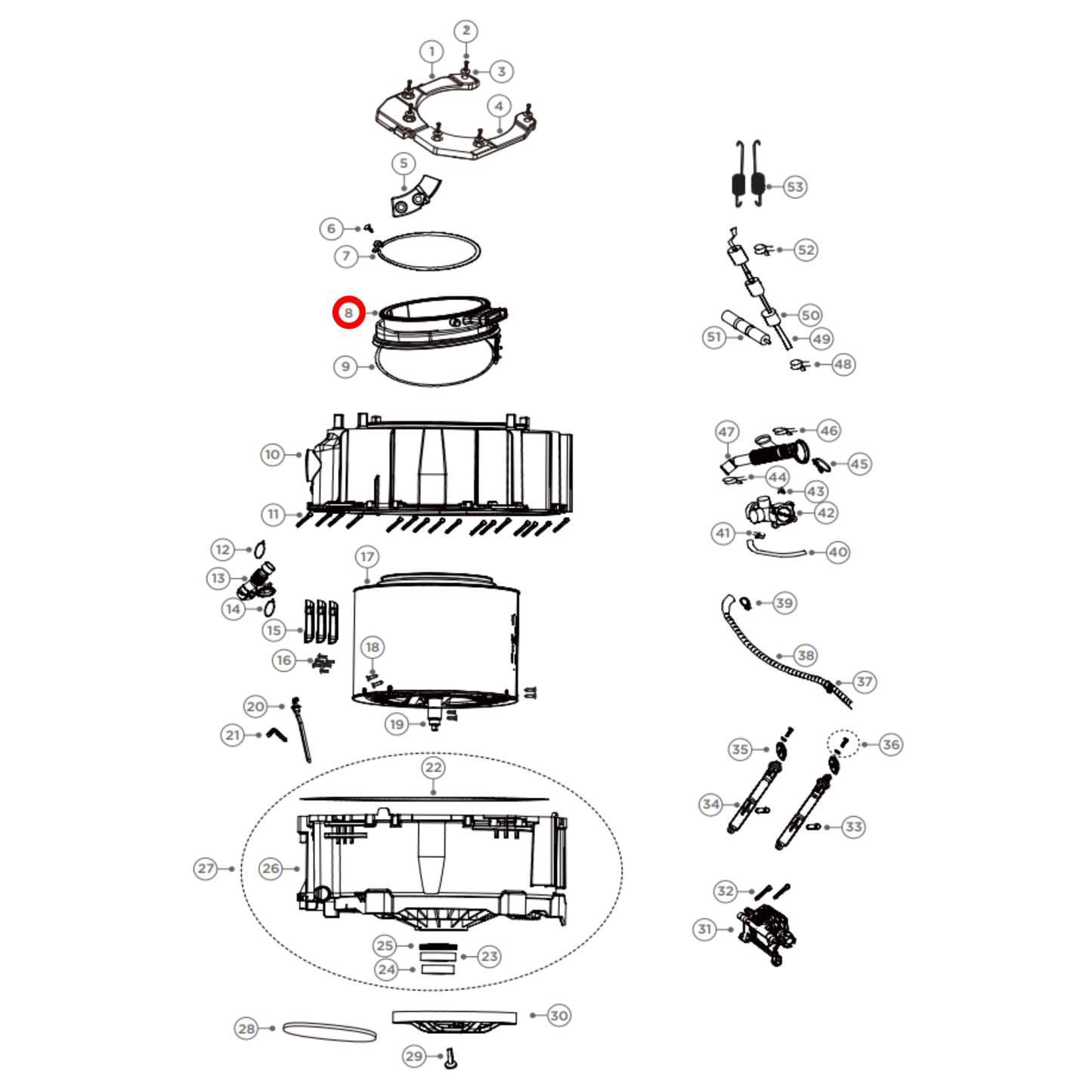 H0020300601U Fisher & Paykel, Haier Washing Machine Door Seal