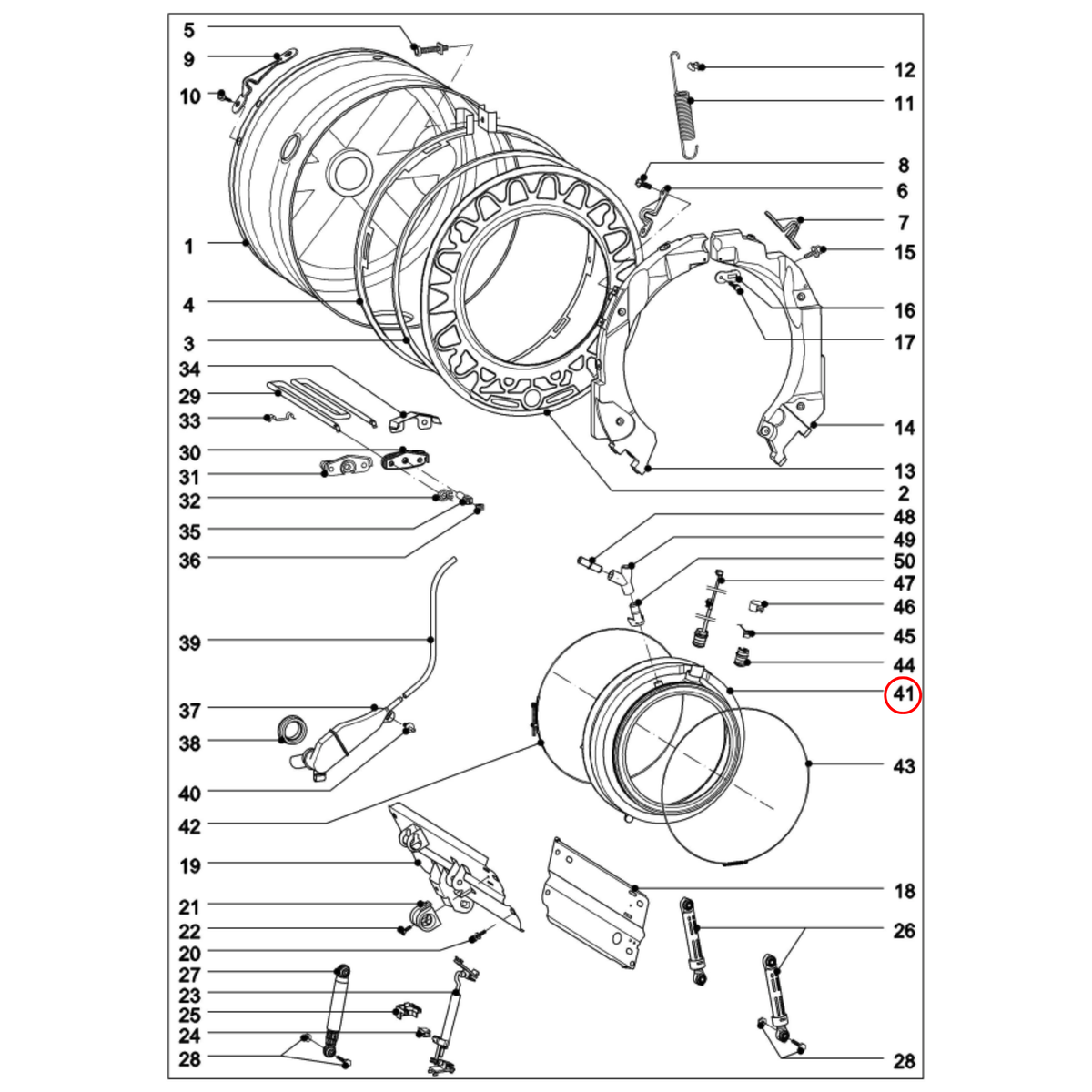 7466280 Miele Washing Machine Door Seal
