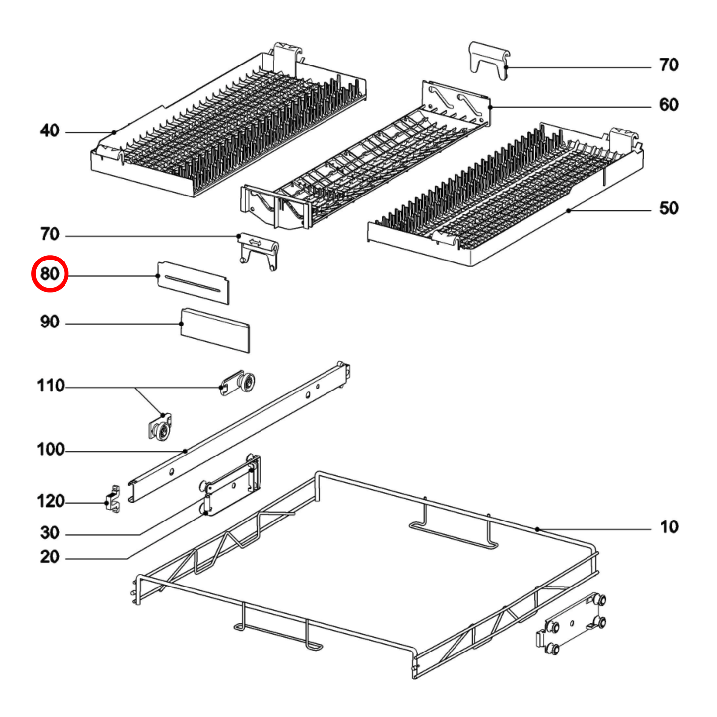 7686370 Miele Dishwasher Facia Panel