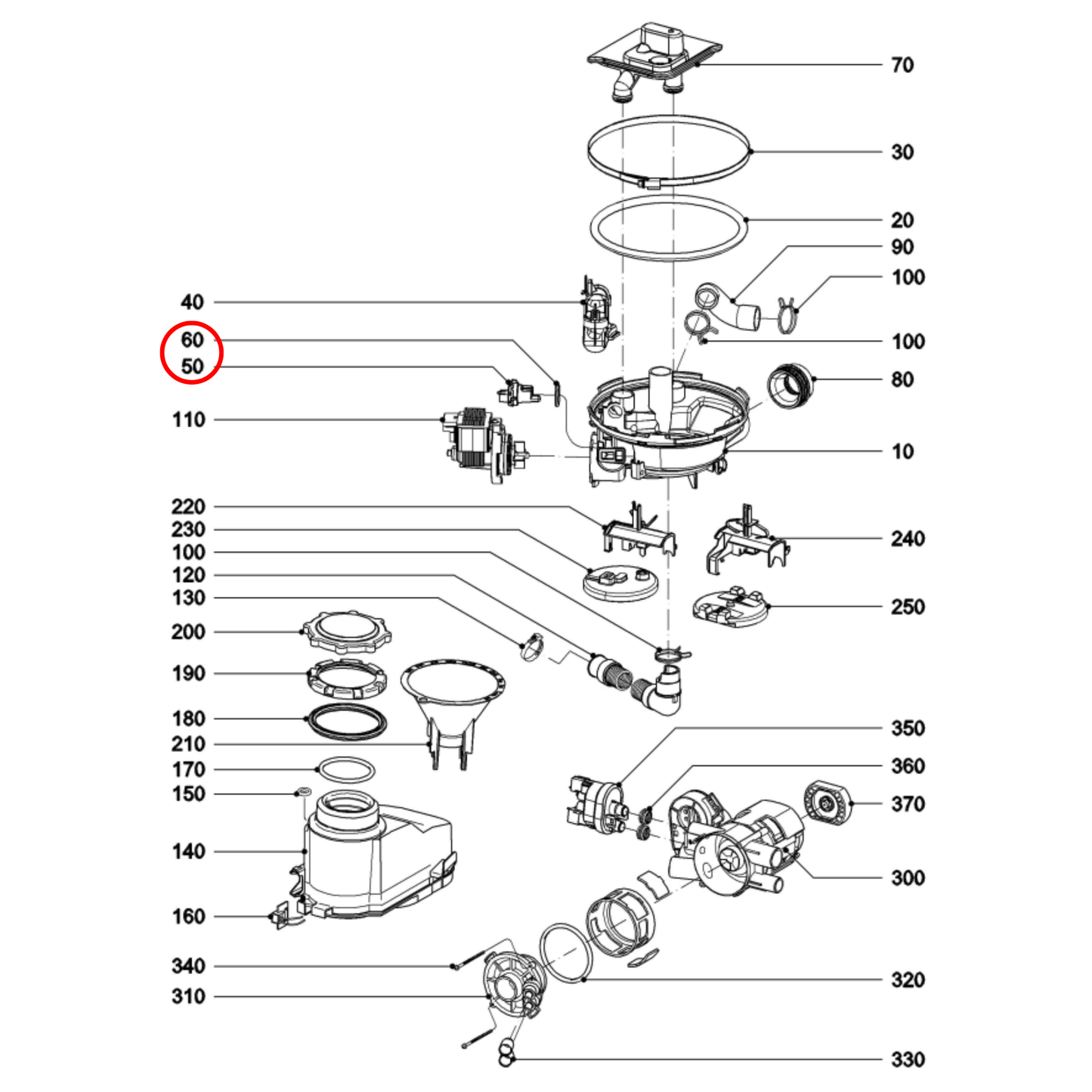 9293031 Miele Dishwasher Turbidity Sensor And NTC