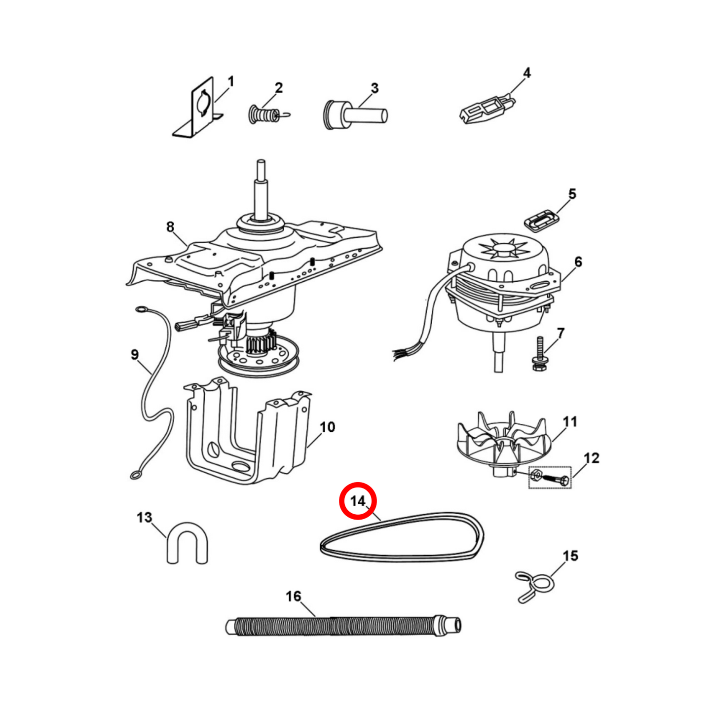 H00330011017 Haier Washing Machine Drive Belt