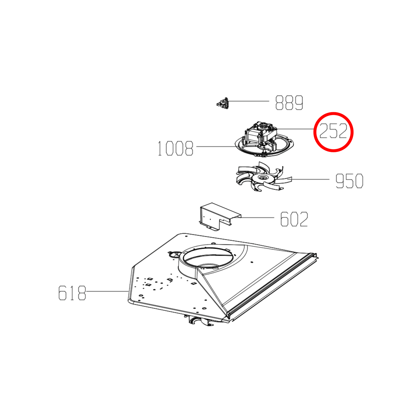 264440128 Baumatic, Euromaid Oven Fan Motor