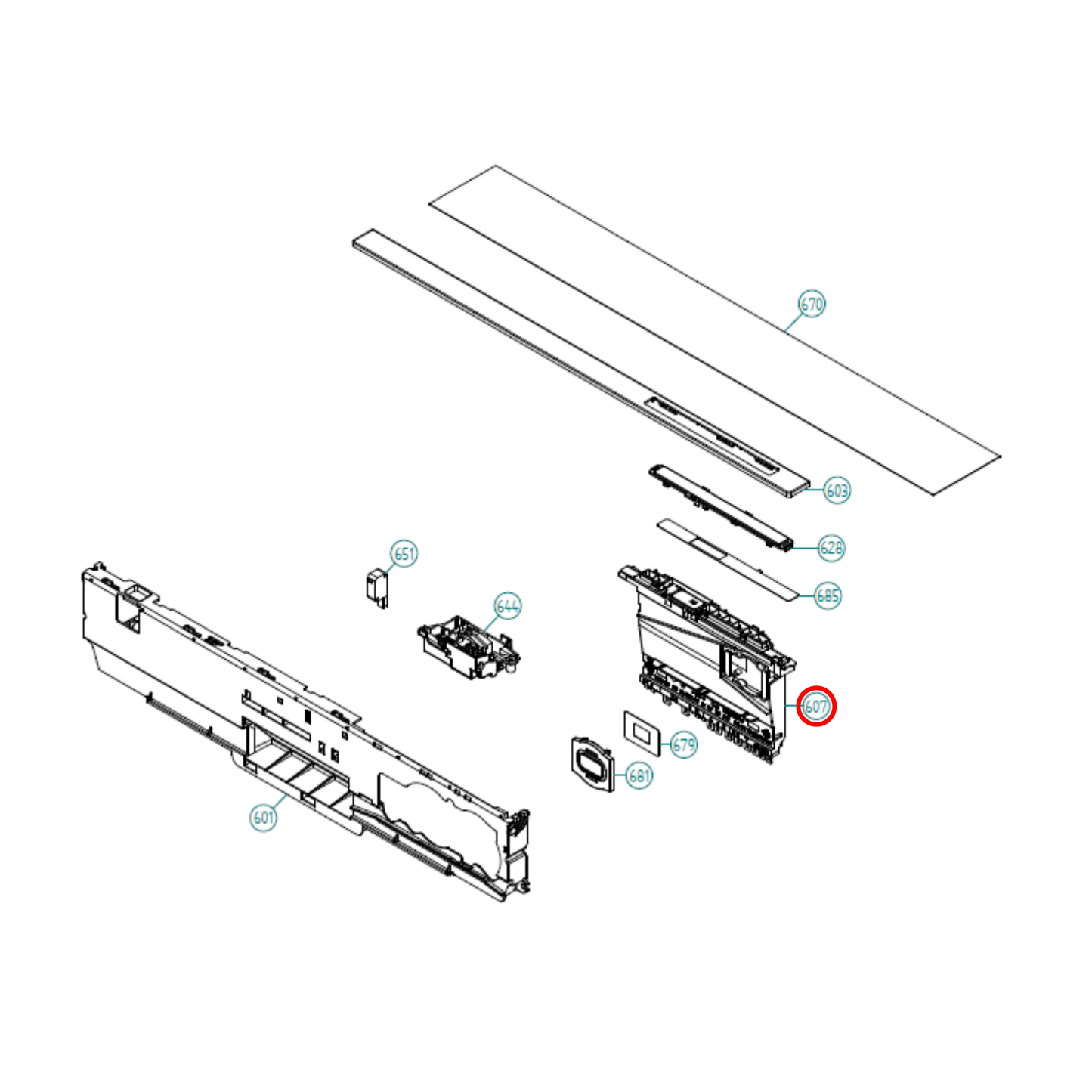 546317 Asko Dishwasher PCB Control Unit No Diverter
