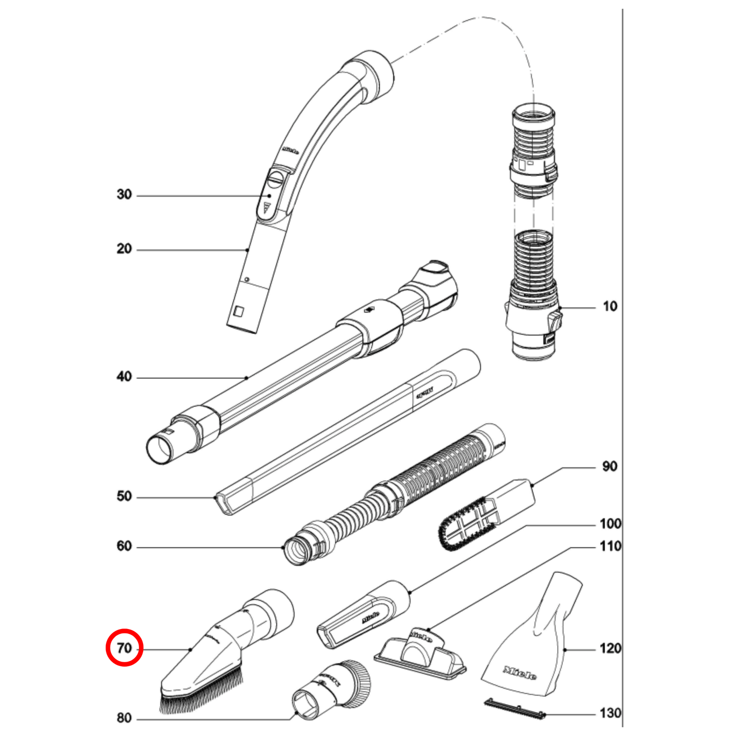 11607330 Miele Vacuum Cleaner Universal Brush