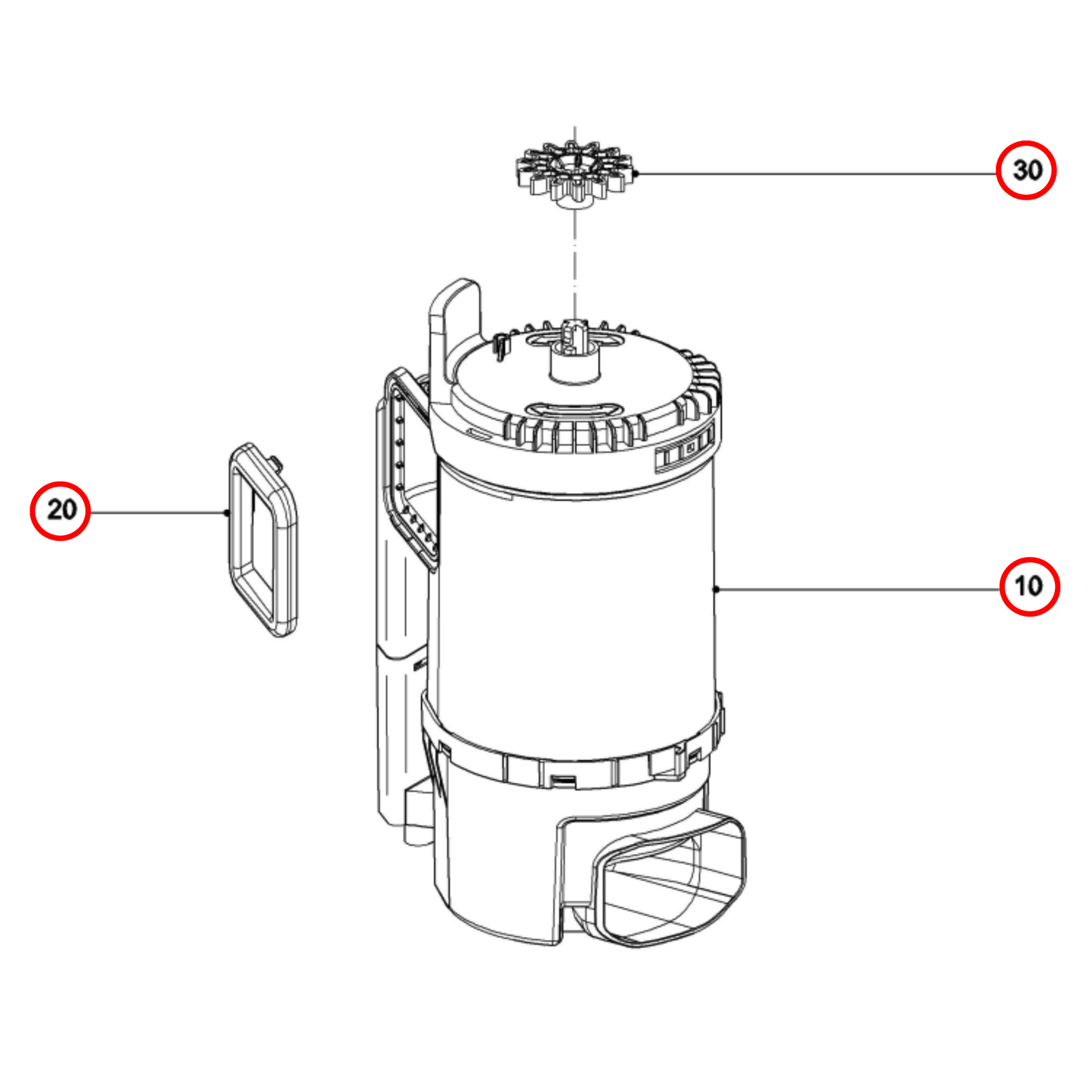 9607999 Miele Vacuum Cleaner Dust Cartridge Assembly - 9607992