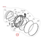623254-RF Asko Dryer Door Assembly Refurbished