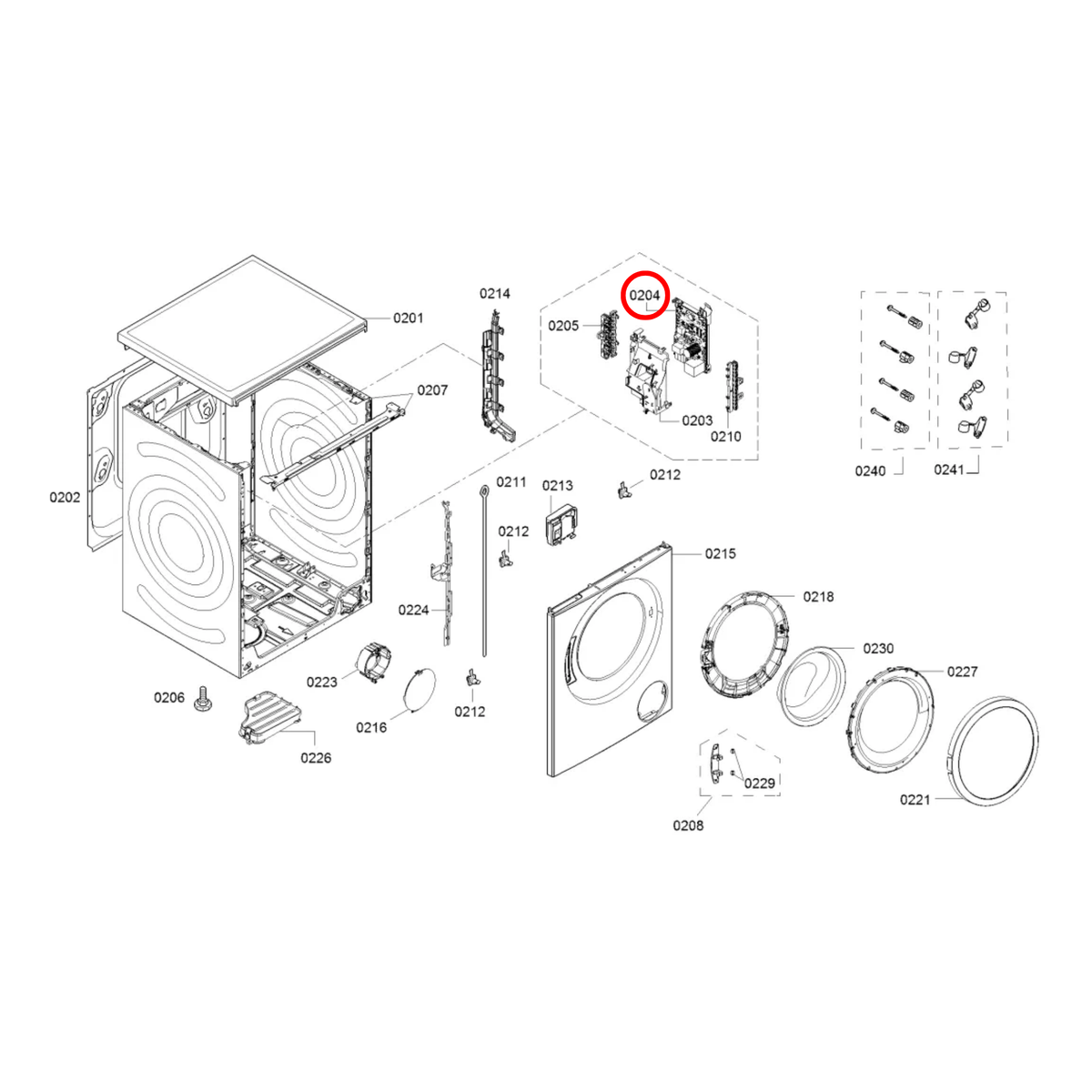 11052903 Bosch Washing Machine PCB Control Module Programmed