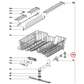 5889362 Miele Dishwasher Upper Rack Fixing Plate Right Hand - 5889361