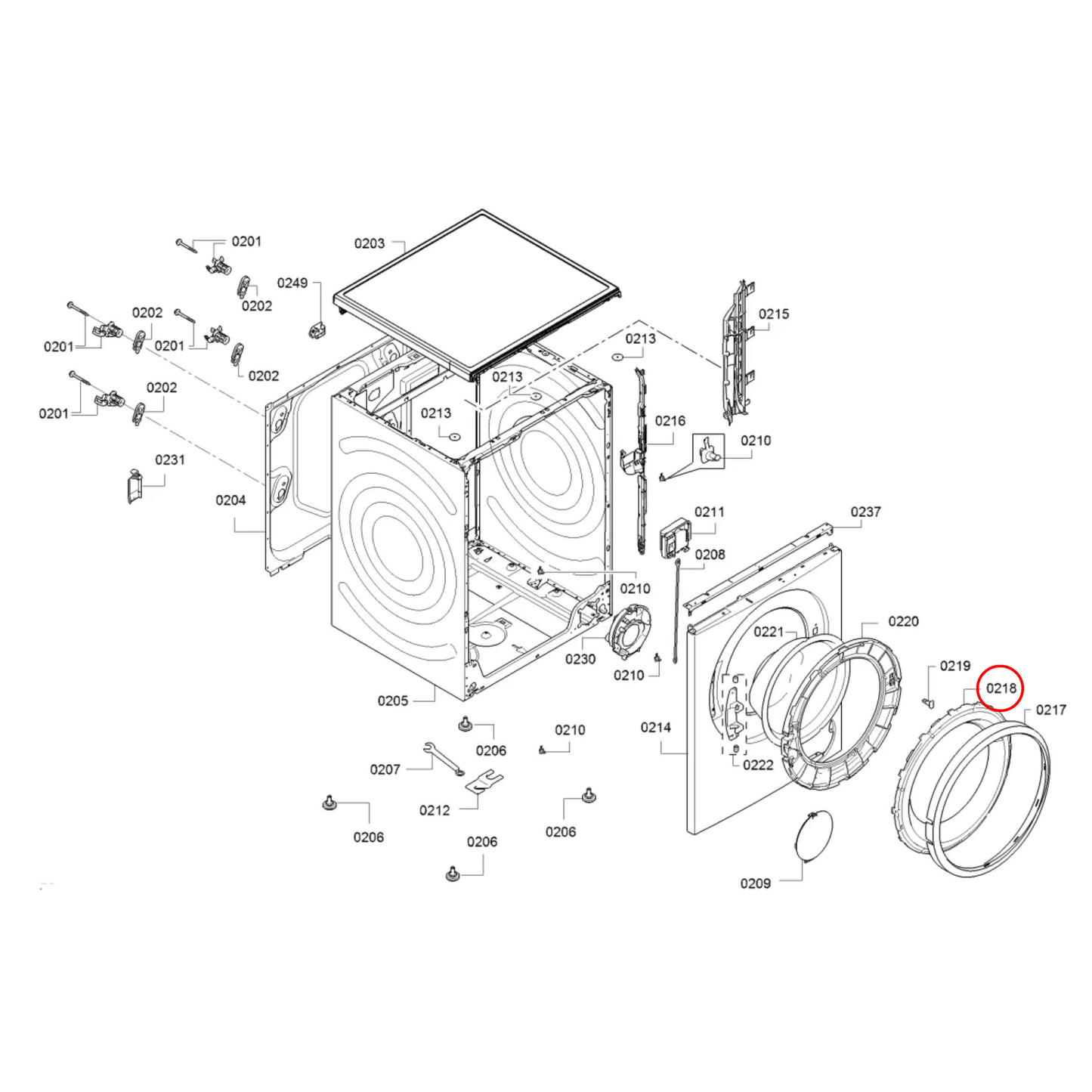 11005269 Bosch Washing Machine Door Spacer Ring