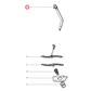12176000024364 Euromaid, Technika Dishwasher Inner Pipe Assembly