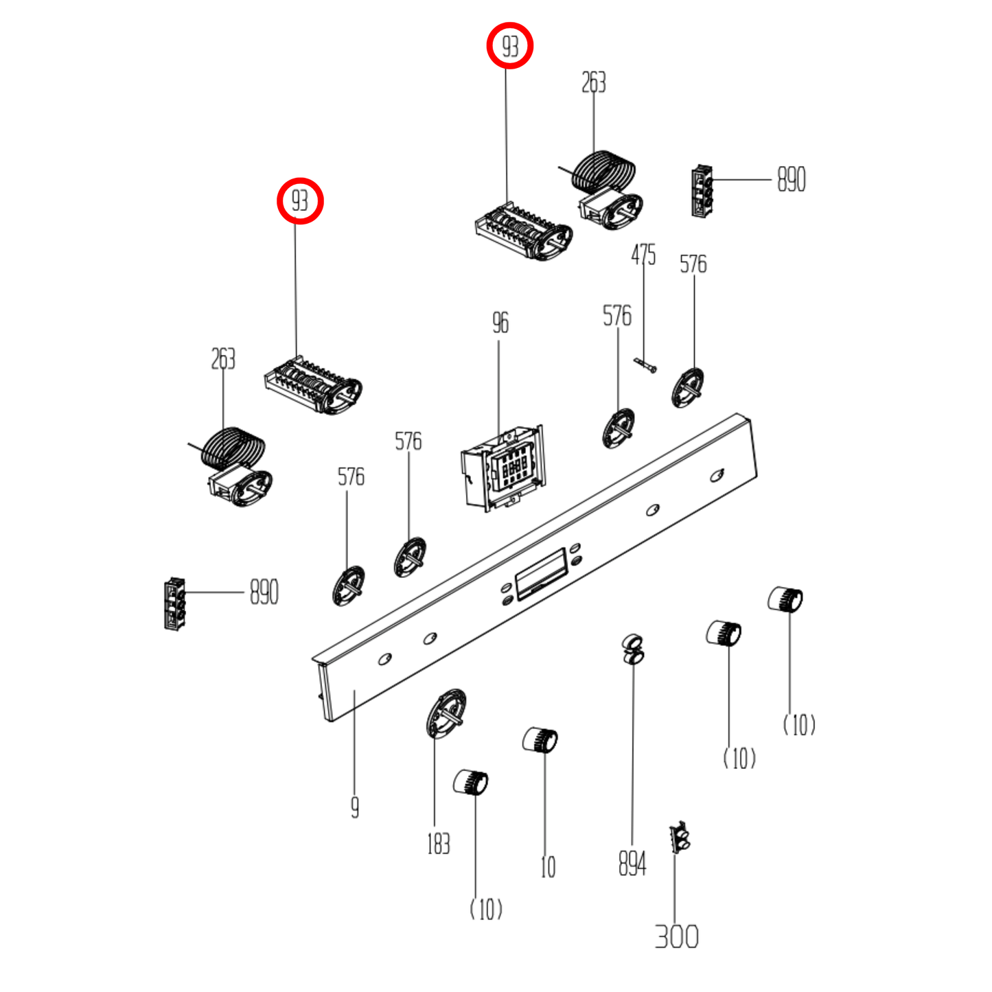 263100032 Baumatic, Euromaid Oven Selector Switch