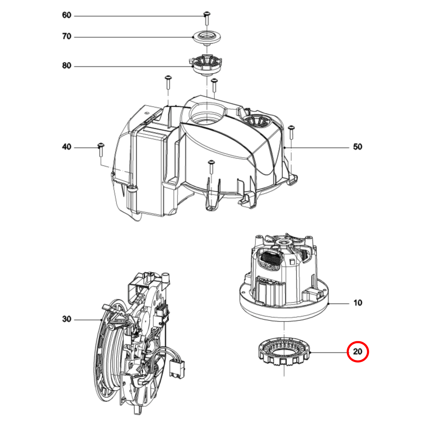 7714533 Miele Vacuum Cleaner Bearing V18 - 7714532