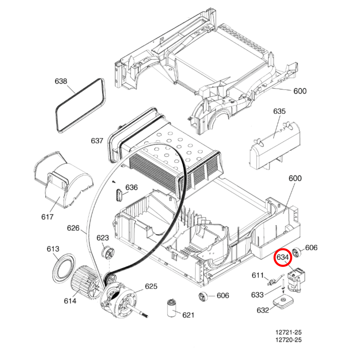 C00193127 Ariston, Whirlpool Dryer Electric Pump - 482000030139