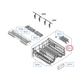 12024942 Bosch Dishwasher Upper Rack Crock Insert - 12024939