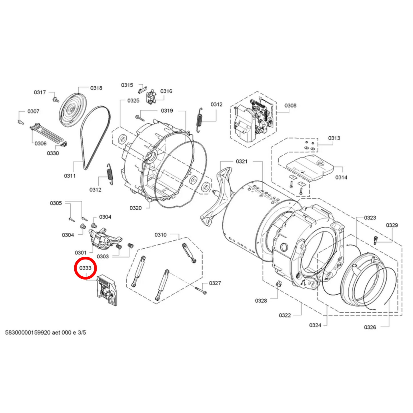 00706019 Bosch Washing Machine Inverter PCB Control Module - 00700880