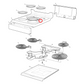 4055561361 Chef, Simpson, Westinghouse Cooktop Trim Large 200MM - 0545002976, 0545002481