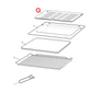 4055565081 Westinghouse Oven Cover Grill Dish - 0028025393
