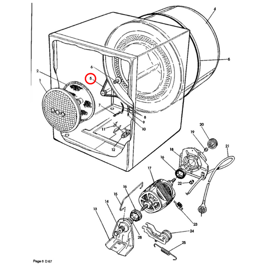 4055576997 Simpson Minimax, New World - HVR UK Dryer Drum (770J3) - 0198001021, B018