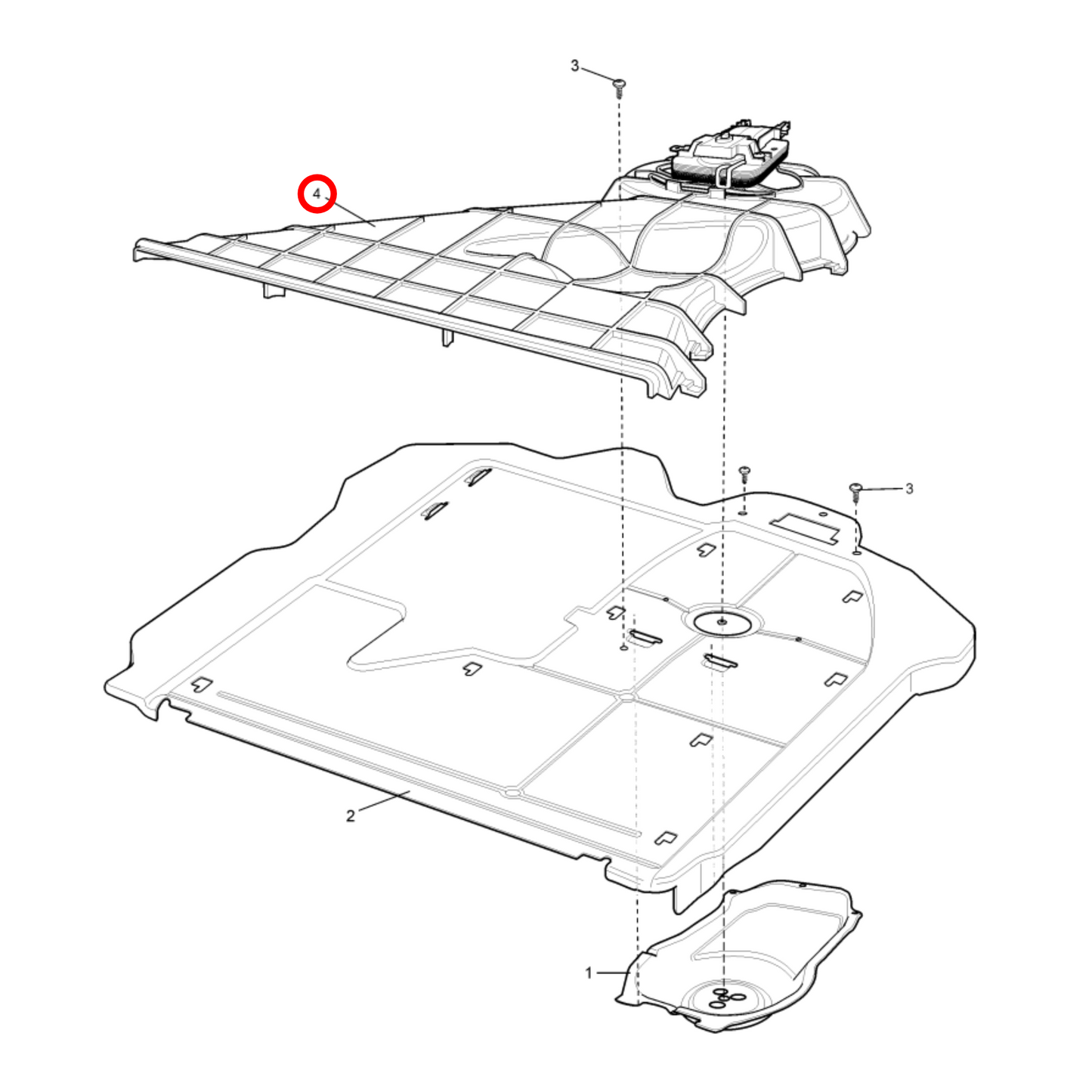 4055577169 Electrolux Dual Oven Motor Fan Canopy - 0257001041