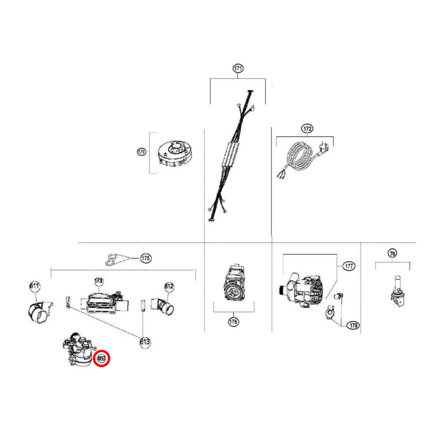 4055884417 Westinghouse Dishwasher Diverter Valve 2 Way - 32030559