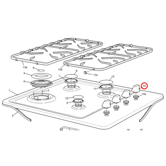 4055893301 Westinghouse Stove Knob - A01389114