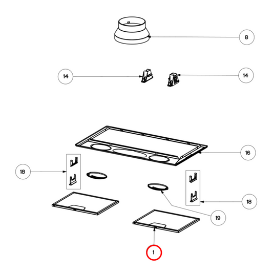 4055932869 AEG, Electrolux, Westinghouse Rangehood Aluminium Filter - 50253053008, 1330018470