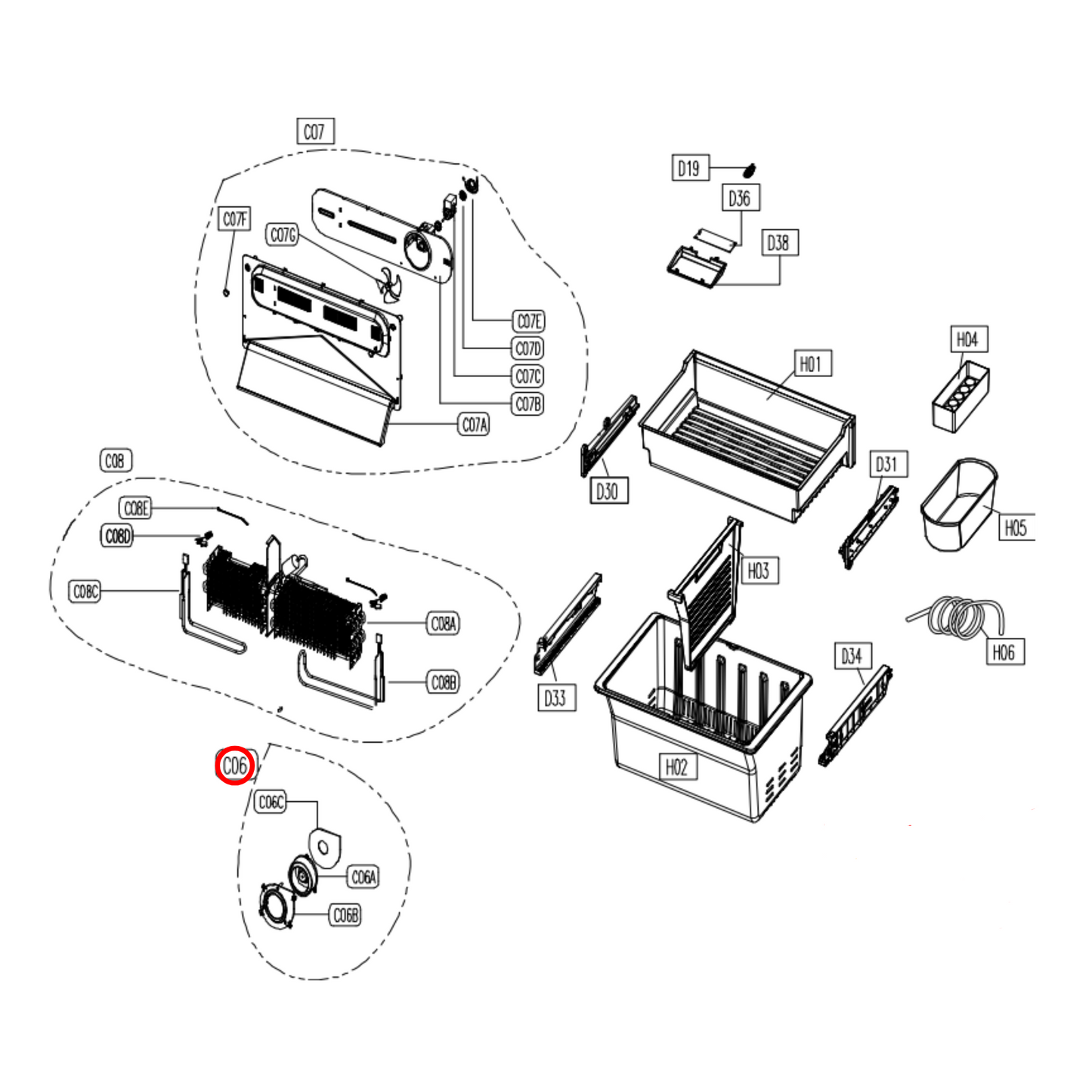 4055944054 Westinghouse Fridge Evaporator Fan Motor - ES6173