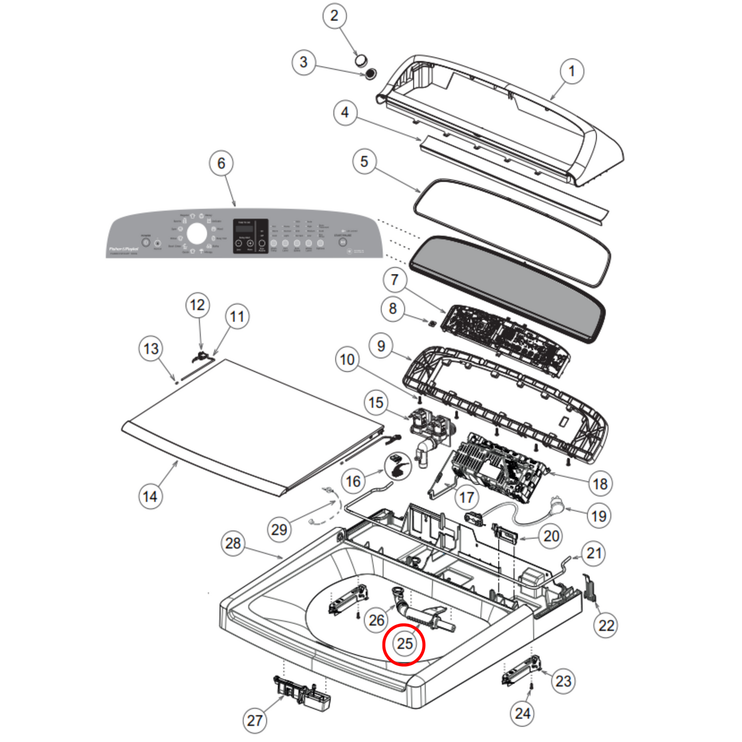 420833P Fisher & Paykel Washing Machine Inlet Nozzle Assembly