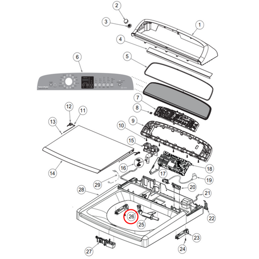 424056 Fisher & Paykel Top Load Washing Machine Inlet Hose Elbow