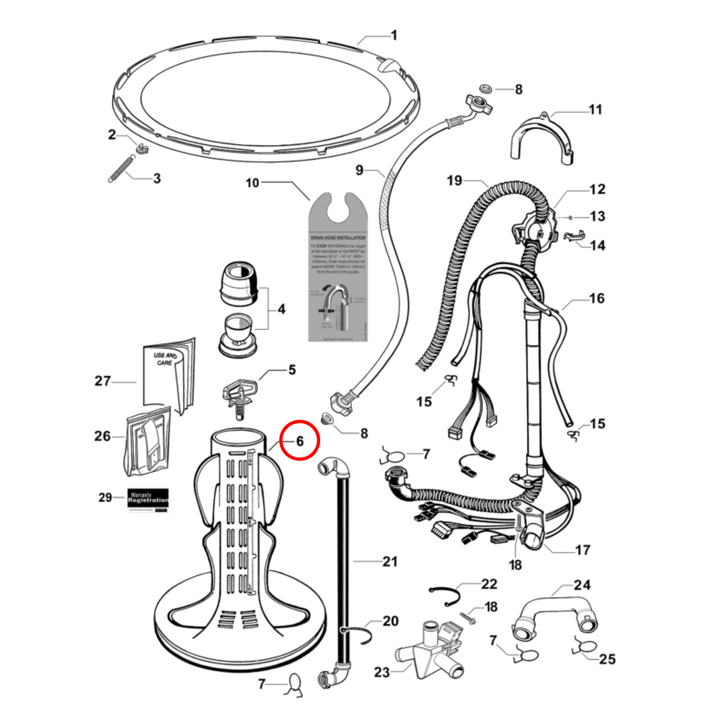 425025P Fisher & Paykel Top Load Washing Machine Agitator