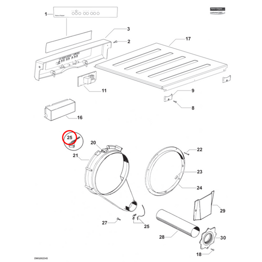 427773 Fisher & Paykel Dryer Wire Harness Switch Sensor