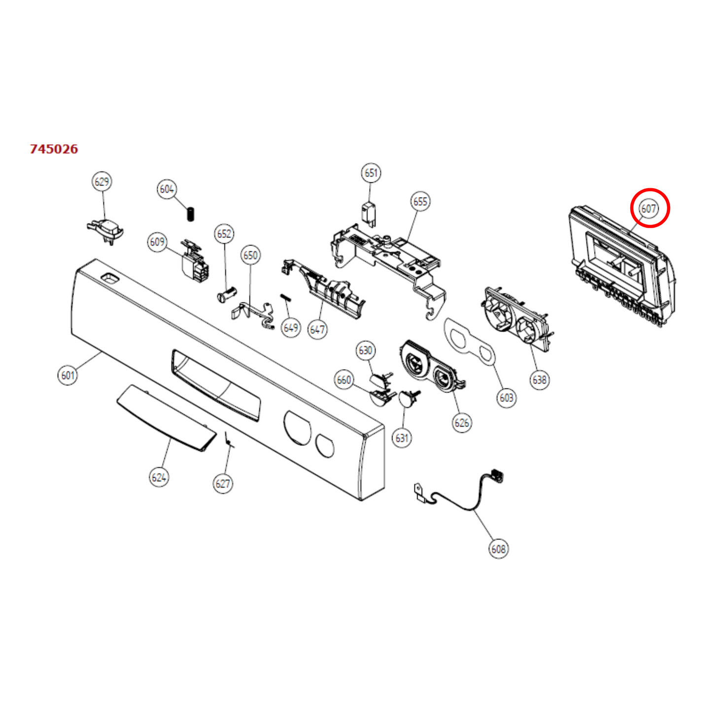 445821 Asko Dishwasher PCB Board