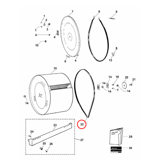 460529P Fisher & Paykel Poly V Dryer Drive Belt PJ1800 - B043