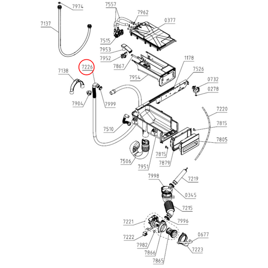 476225 Asko Washing Machine Drain Hose