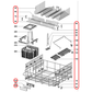 10491460 Miele Dishwasher Lower Basket