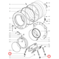 9850885 Miele Front Load Washing Machine Suspension Damper Kit - 9850881