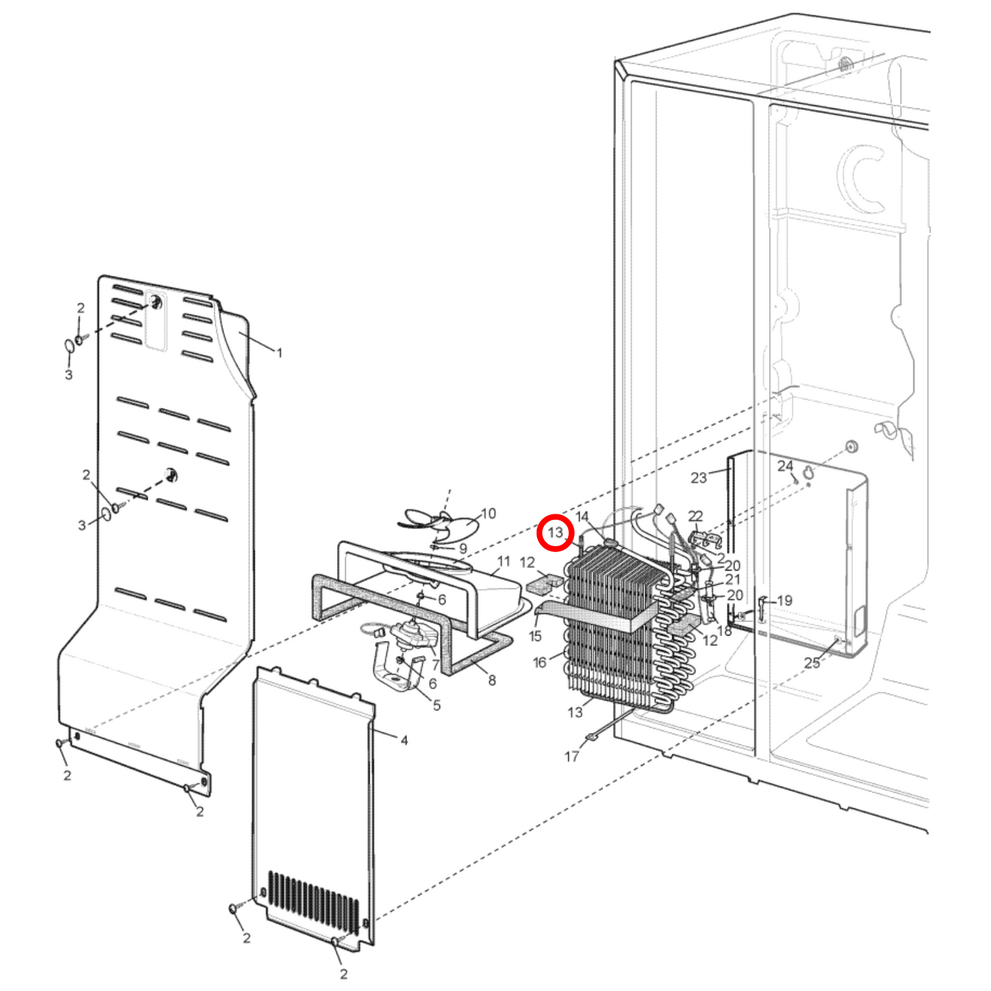 50291939002 Westinghouse Fridge Defrost Heater Element - 1449675