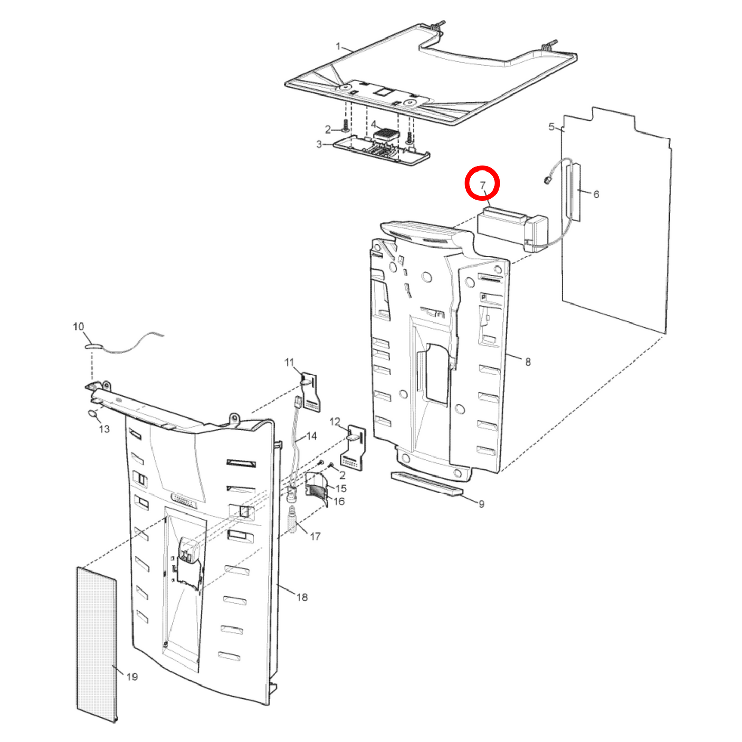 50295700004 Electrolux, Westinghouse Fridge Baffle - RF962, 1443632K