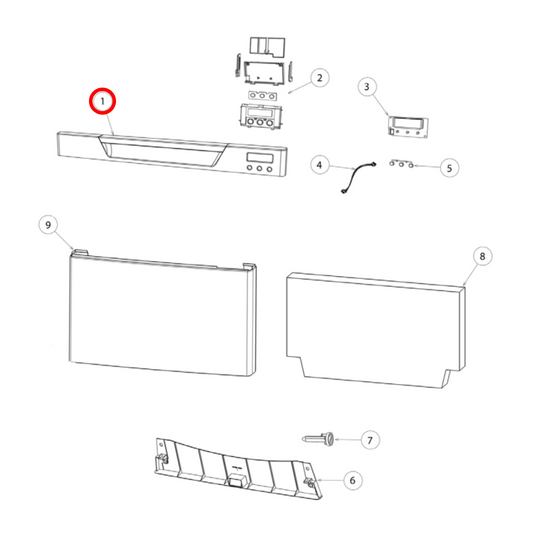 512485P Fisher & Paykel Dishwasher Handle Kit White Double - 522897