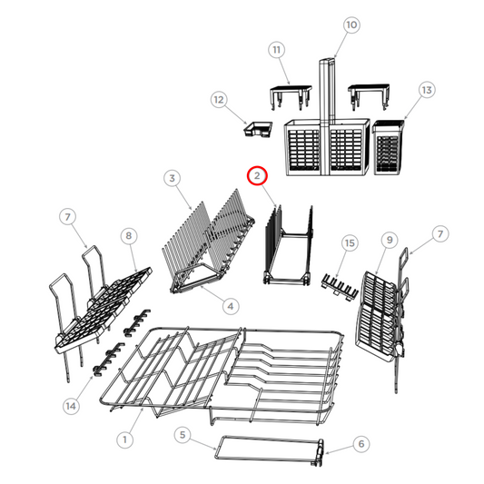 512817 Fisher & Paykel Dishwasher Crock Insert With Front & Back Clip