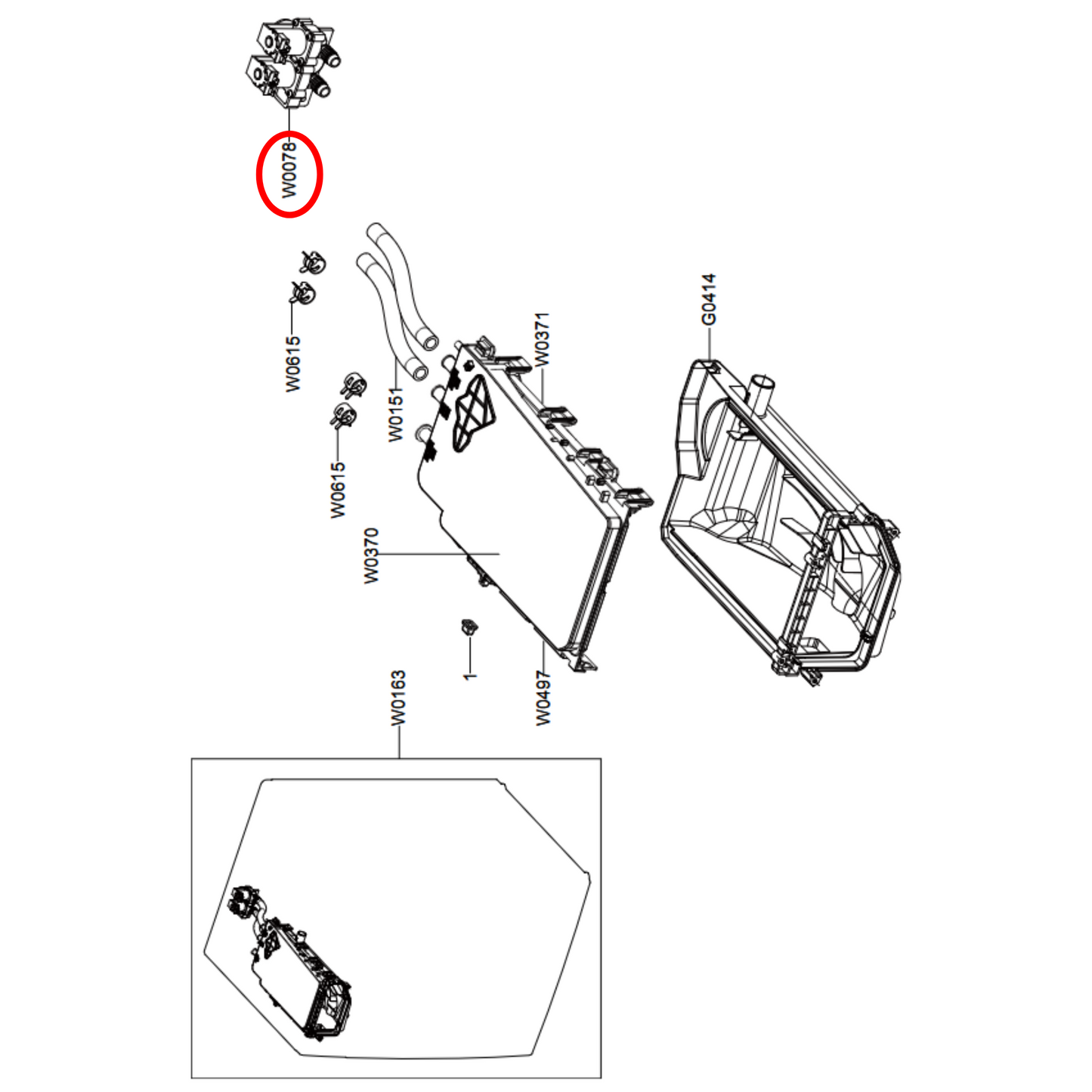 5220FR1251E Pacific Gorenje, Hoover, Samsung, LG Washing Machine Duel Inlet Valve - W001, 5220FR2067B