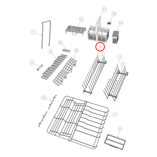 524868 Fisher & Paykel Dishwasher Crock Insert - 522941, 522943