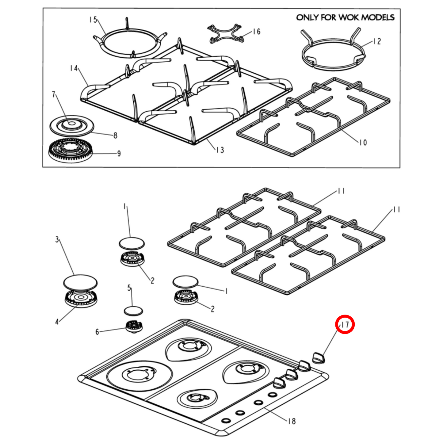 530816 Fisher & Paykel Cooktop Knob Plastic