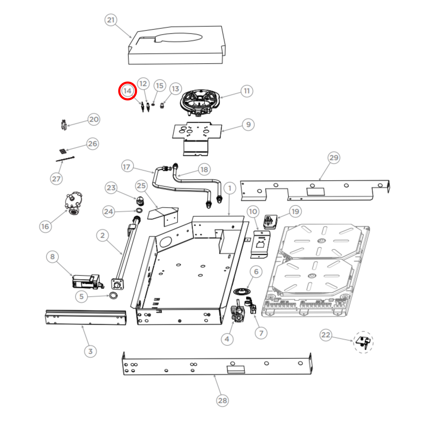 533886 Fisher & Paykel Cooktop Thermocouple Dual Work GF