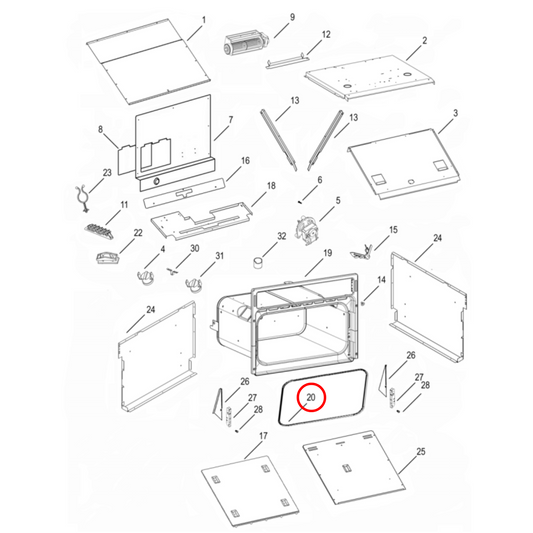 542555 Fisher & Paykel Oven Door Seal - BI453